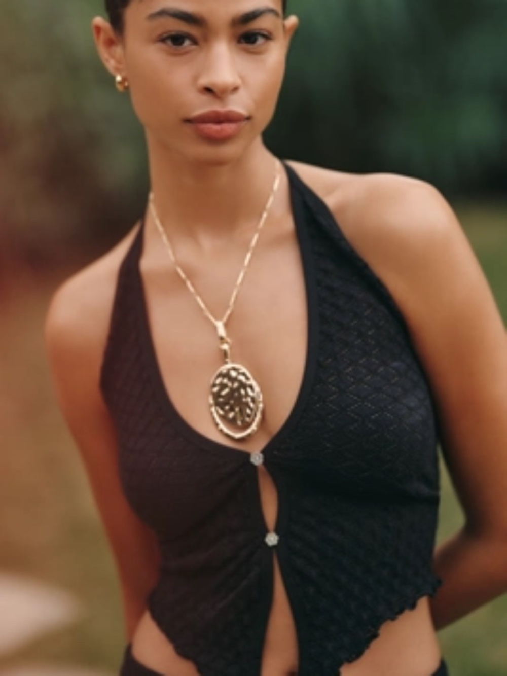 Anthropologie Seamless Halter Top + Skirt (two piece set)